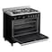 Smeg Cooker SSA91MABL2, 90 cm, Cast Iron, Black, 5 Burners