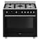 Smeg Cooker SSA91MABL2, 90 cm, Cast Iron, Black, 5 Burners
