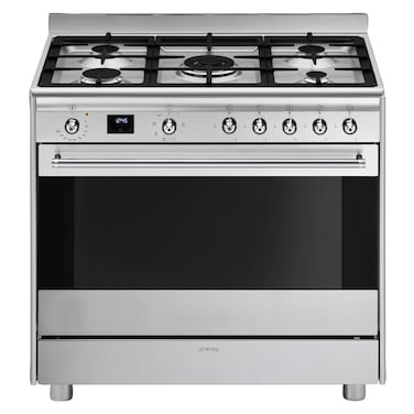 Smeg Cooker SSA91MAX2, 90 cm, Cast Iron, Stainless Steel, 5 Burners