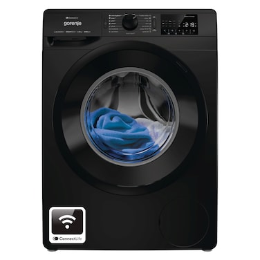 Gorenje Front Load Washer WPNEI84A1SWB, 8 kg, Inverter Motor, 1400 rpm, Stainless Steel, Jet Black