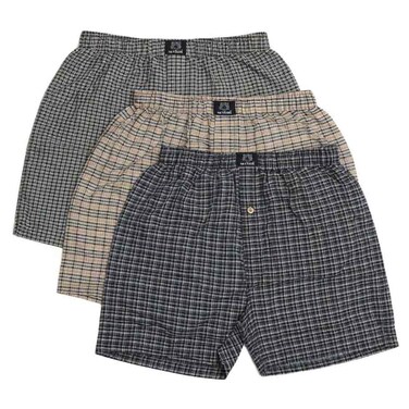 Men Woven Boxers, Multi Color, HM-MWNBX3-03, Pack of 3