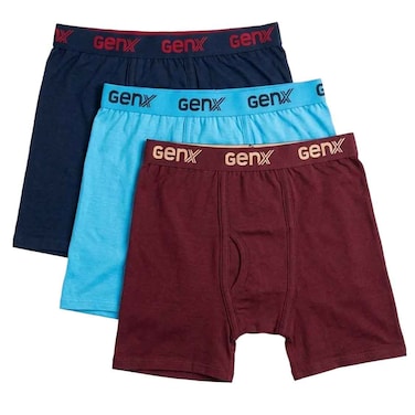 GenX Men Boxer Trunks, Multi Color, HM-GXMBX3-OE, Pack of 3