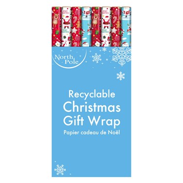North Pole Cute Gift Wrap Paper, 7m