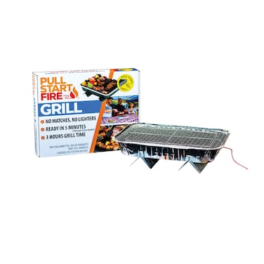 Pull Start Fire Coal BBQ Grill