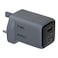 Aukey Comet Mix 3 PD GaN Fast Charging Wall Charger, Grey, 100 W