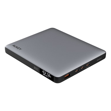 Aukey Sprint X Omnia II Slim Laptop Power Bank with Digital Display, Grey, 20000mAh, 100 W