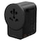Aukey GlobeMate USB Port GaN Universal Travel Adapter, Grey, 65 W