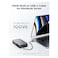 Aukey Spark Sling PD Port Power Bank with Built-in USB-C Cable and Digital Display, Grey, 20000mAh, 130 W