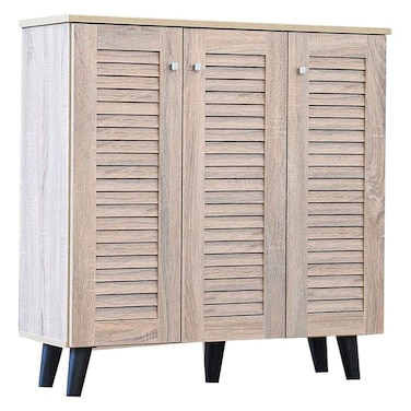 لاسي خزانة أحذية بثلاثة أبواب - خشب البلوط سونوما