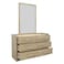 Supreme 6-Drawer Master Dresser with Mirror-French Sonoma Oak