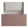 Blossom 90x200 Bed With Upholstered Headboard-Blush Pink+Light Beige