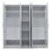 Supreme 5-Door Wardrobe with Mirror-White