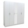 Supreme 5-Door Wardrobe with Mirror-White