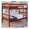 Henry 90x190 Solidwood Double Decker Bunk Bed - Brown