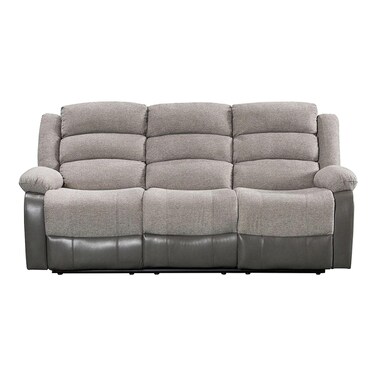 غرينسبورو كرسي استرخاء يدوي الحركة بثلاثة مقاعد من قماش - رمادي داكن