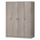 غامورا خزانة ملابس  بأربعة أبواب - رمادي دافئ