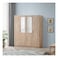 Supreme 4-Door Wardrobe with Mirror-French Sonoma Oak