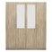 Supreme 4-Door Wardrobe with Mirror-French Sonoma Oak