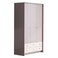 Blossom 3 Door Wardrobe With 6Drawers-Blush Pink+Light Beige