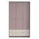 Blossom 3 Door Wardrobe With 6Drawers-Blush Pink+Light Beige
