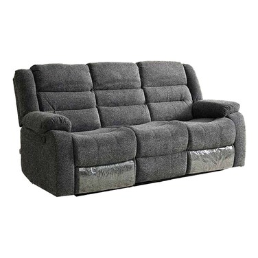 أليندي كرسي استرخاء ثلاثي المقاعد من القماش - رمادي دخاني