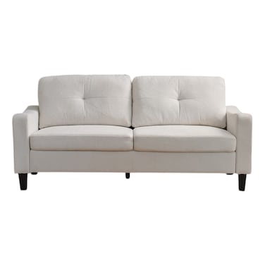 سوبريم كنبة قماشية بمقعدين - كريمي