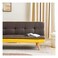 Beatrice 3 Seater Fabric Sofabed - Brown / Yellow