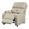 Mystic 1-Seater Fabric Pushback Recliner with Cup Holder - Khaki