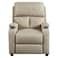 Mystic 1-Seater Fabric Pushback Recliner with Cup Holder - Khaki