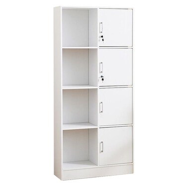 بوش خزانة تخزين بأربعة أبواب - أبيض