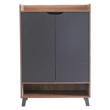 Janos 15-Pair Shoe Cabinet - Columbia/Black