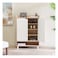 Janos 2 Door Shoe Cabinet - Sonoma Oak/White