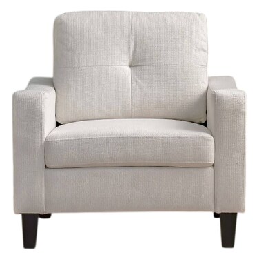 Supreme 1-Seater Fabric Sofa-Cream