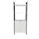 Lean Tall Display Cabinet with 2 Doors-White/Walnut