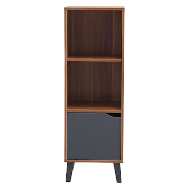 كالوم خزانة عرض - كرزي/رمادي داكن