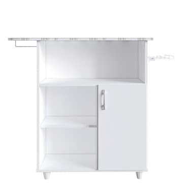 كليفا لوح كي الملابس مع خزانة - أبيض