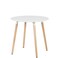 Stork 2 Seater Round Dining Table-White/Beech