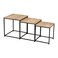 Mayville Set Of 3 Nest Of Table-Oak/Black
