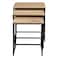 Mayville Set Of 3 Nest Of Table-Oak/Black