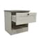 Zenith 1-Drawer Nightstand-White Oak/Cement