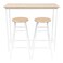 بالوز طقم طاولة مرتفعة  1+2 - خشب البلوط سونوما / أبيض