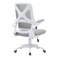 Nevel Mid-Back Office Chair-Grey/White