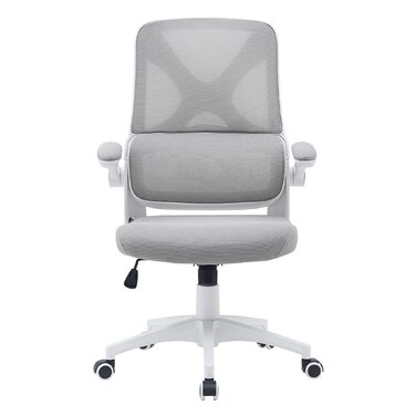 Nevel Mid-Back Office Chair-Grey/White
