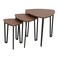أسغارد طقم    طاولات متداخلة مكون من 3 قطع - خشب الجوز/أسود