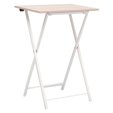 مينيو  طاولة جانبية قابلة للطي - أبيض رمادي