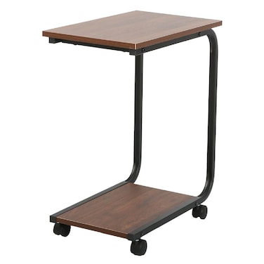 كاستيليا طاولة جانبية  - خشب جوز/أسود