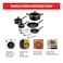 Tefal Simply Cook, 12 Pcs Cookware Set, Non-Stick, Black Mix, B949SC84