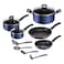 Tefal Simply Cook, 12 Pcs Cookware Set, Non-Stick, Dress Blue, B950SC84