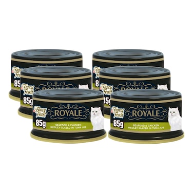 Purina Fancy Feast Royale Seafood and Chicken Cat Wet Food, 85g Pack of 6