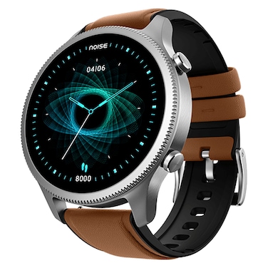Noise NoiseFit Halo 22 mm Smartwatch, AMOLED Display, Vintage Brown